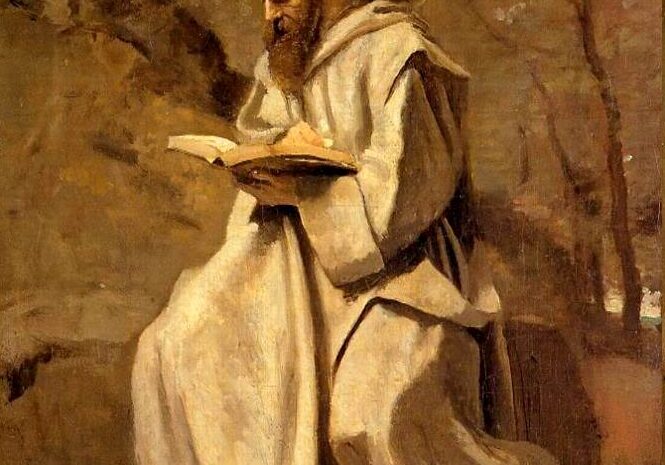 File:Corot Monk Reading Book 1.jpg - Wikimedia Commons